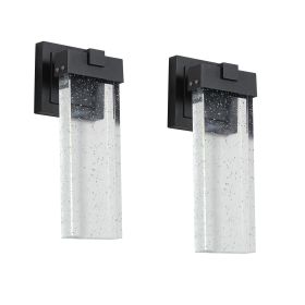 Outdoor Waterproof Transparent LED Crystal Wall Lamp  2 Packs With Light Sense