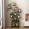 (Heart Shape) Plant Stand Indoor with Grow Lights, Tiered Indoor Plant Shelf, Metal Plant Flower Holder Stand, S-Shaped Plant Rack for Home, Patio