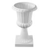 Plastic Urn Planters, 15.8 x 26.4 Inch, 2 Pack White Classic Flower Pots Front Porch Planters, Indoor & Outdoor Vase for Wedding, Party, Event, Home