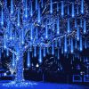 Meteor Shower Lights Outdoor Christmas Lights UL Certified Falling Rain Drop Snowfall Icicle Cascading String Light for Xmas Holiday Tree Wedding Part