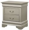 Elegant Silver Champagne Nightstand