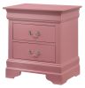 Charming Pink Traditional Nightstand