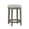 Light Gray Finish Counter Height Stools Set of 2, Foam Cushioned Seat Industrial Design Kitchen Dining Furniture