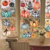 98 PCS Thanksgiving Window Clings 9 Sheets Fall Window Clings Pumpkin Maple Leaves Window Decals Double-Sided Window Stickers for Autumn Thanksgiving