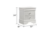 Blaze Modern Style 2-Drawer Night stand Made with Wood in White
