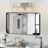 Brushed Nickel Finish Vintage Crystal Vanity Light - Elegant 3-Light Bathroom Mirror Fixture with Clear Glass Shades