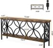 Sofa Table, Industrial Long Sofa Table Behind Couch, Entry Console Table with Storage for Entryway