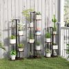 3 Pieces Tall Wood Plant Stand Set 4+5+6-Tier Indoor Flower Stands