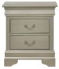 Elegant Silver Champagne Nightstand