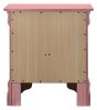Charming Pink Traditional Nightstand