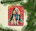 Poodle Christmas Porcelain Ornament Christmas Tree Hanging Decorations for Home Christmas Holiday, Rectangle, Gift, Multicolor