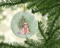 Cavalier Spaniel Tricolor Blenheim Puppy Christmas Presents and Tree Ceramic Ornament Christmas Tree Hanging Decorations for Home Christmas Holiday