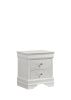 Blaze Modern Style 2-Drawer Night stand Made with Wood in White