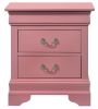 Charming Pink Traditional Nightstand