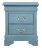 Compact Teal Traditional Nightstand