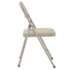 6pcs Elegant Foldable Iron & PVC Chairs for Convention & Exhibition Light Brown