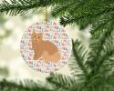 Selkirk Rex Cat Christmas Ceramic Ornament Christmas Tree Hanging Decorations for Home Christmas Holiday, Party, Gift, 3 in, Multicolor