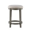 Light Gray Finish Counter Height Stools Set of 2, Foam Cushioned Seat Industrial Design Kitchen Dining Furniture