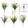 5 Bundles Artificial Calla Lilly Realistic UV Resistant Fake Flowers Faux Plastic Long Stem Plants for Indoor Planter Home Porch Yard Spring Summer Ce