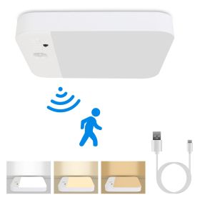 1Pc Or 2Pcs Motion Sensor Ceiling Light With Remote Rechargeable Wireless Flush Ceiling Light With 3000K 4500K 6000K 3 Timer 10 Brightness For Closet (Option: 1pc)