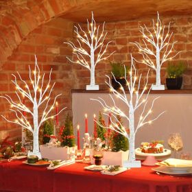 Christmas Decorations Indoor, 2 FT Birch Tree with LED Lights, Fairy Light Spirit Tree for Christmas Decor (size: 4 Pack)