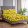 3pcs yellow duck bed sheet set for children, cute yellow duck gift for duck enthusiasts, including one bed sheet and two pillowcases for all seasons